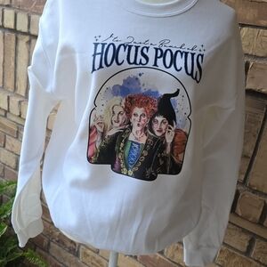 White Hocus Pocus Graphic Sweatshirt